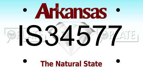 IS34577 Arkansas License Plate