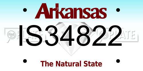 IS34822 Arkansas License Plate