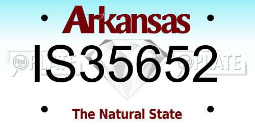 IS35652 Arkansas License Plate