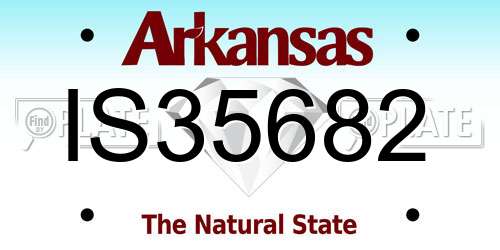 IS35682 Arkansas License Plate