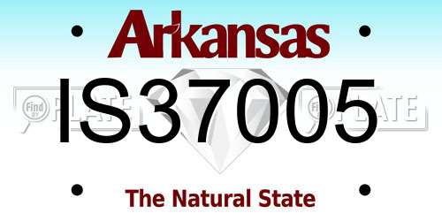 IS37005 Arkansas License Plate