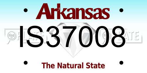 IS37008 Arkansas License Plate