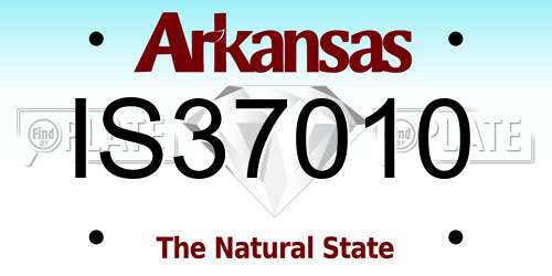 IS37010 Arkansas License Plate