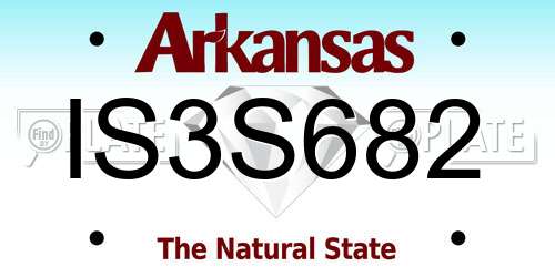 IS3S682 Arkansas License Plate