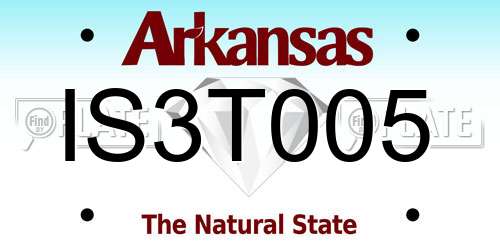 IS3T005 Arkansas License Plate