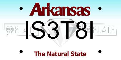IS3T8I Arkansas License Plate