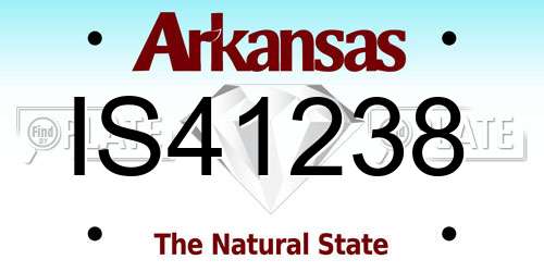 IS41238 Arkansas License Plate
