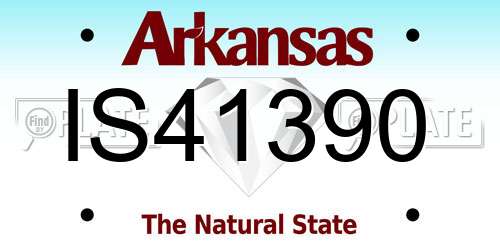 IS41390 Arkansas License Plate