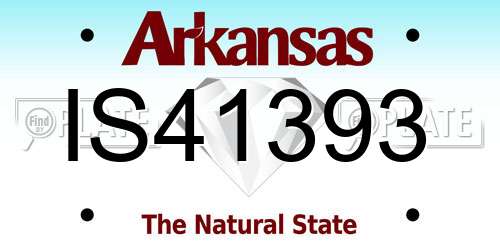 IS41393 Arkansas License Plate