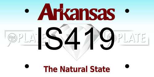 IS419 Arkansas License Plate