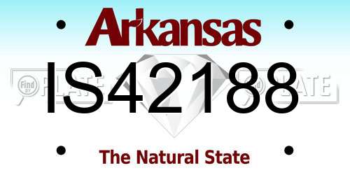 IS42188 Arkansas License Plate