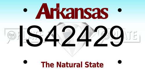 IS42429 Arkansas License Plate