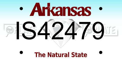 IS42479 Arkansas License Plate