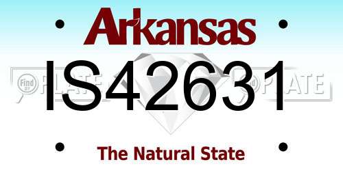 IS42631 Arkansas License Plate