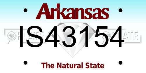 IS43154 Arkansas License Plate