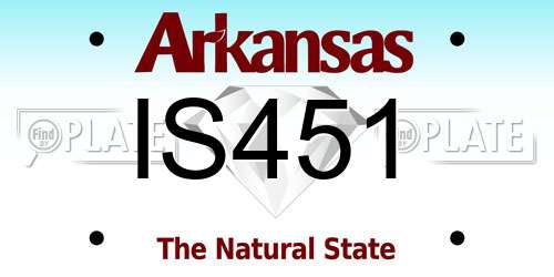 IS451 Arkansas License Plate