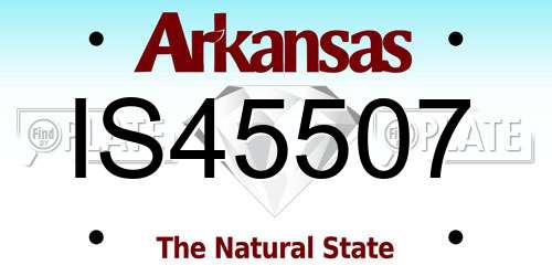 IS45507 Arkansas License Plate