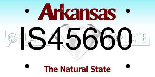 IS45660 Arkansas License Plate