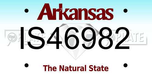 IS46982 Arkansas License Plate