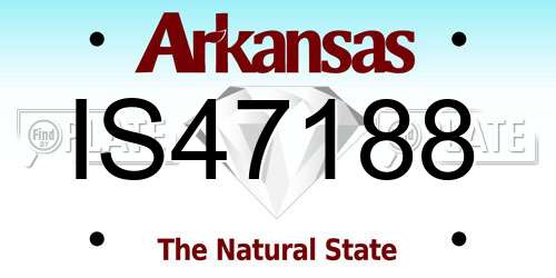 IS47188 Arkansas License Plate