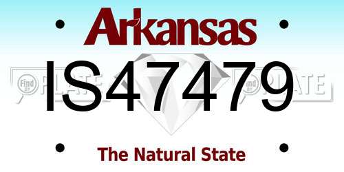 IS47479 Arkansas License Plate