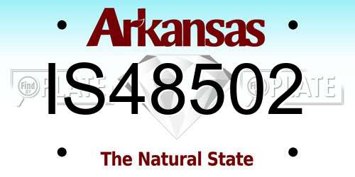IS48502 Arkansas License Plate