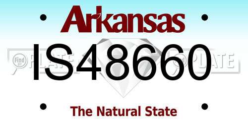 IS48660 Arkansas License Plate