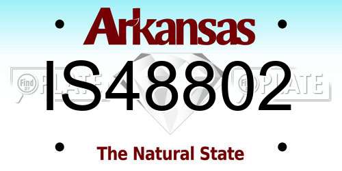 IS48802 Arkansas License Plate