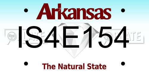 IS4E154 Arkansas License Plate