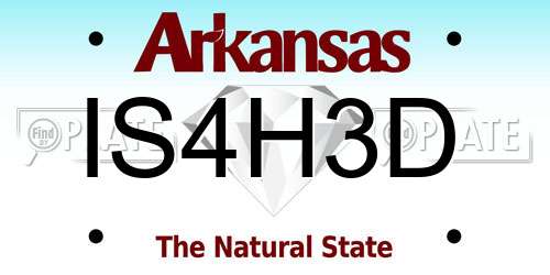 IS4H3D Arkansas License Plate