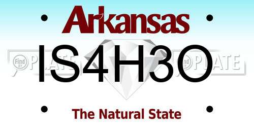 IS4H3O Arkansas License Plate