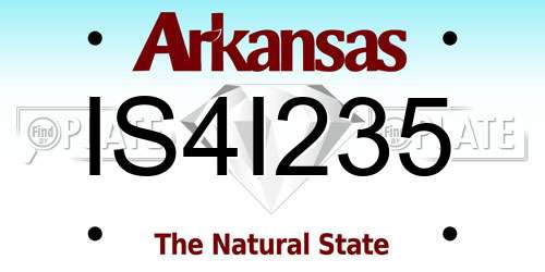IS4I235 Arkansas License Plate