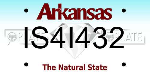 IS4I432 Arkansas License Plate