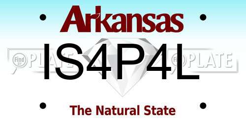 IS4P4L Arkansas License Plate