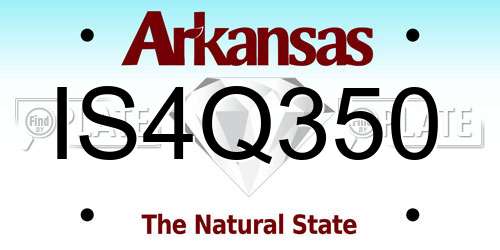 IS4Q350 Arkansas License Plate