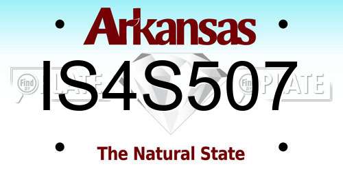 IS4S507 Arkansas License Plate