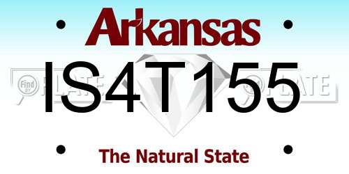 IS4T155 Arkansas License Plate
