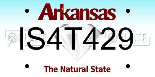 IS4T429 Arkansas License Plate