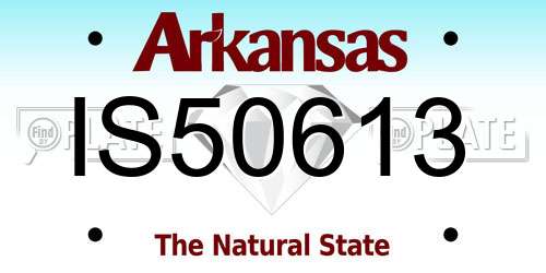 IS50613 Arkansas License Plate