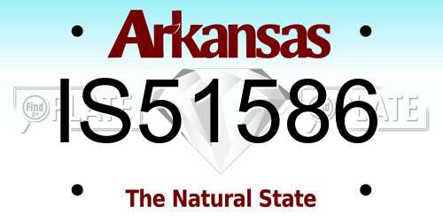 IS51586 Arkansas License Plate
