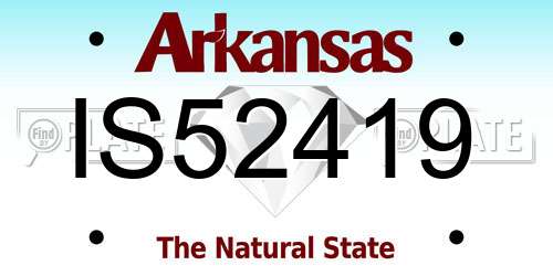 IS52419 Arkansas License Plate