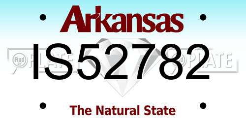 IS52782 Arkansas License Plate