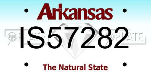 IS57282 Arkansas License Plate
