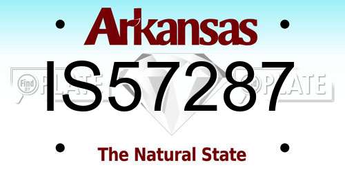 IS57287 Arkansas License Plate