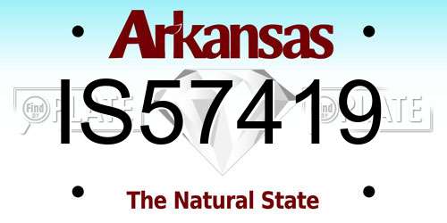 IS57419 Arkansas License Plate