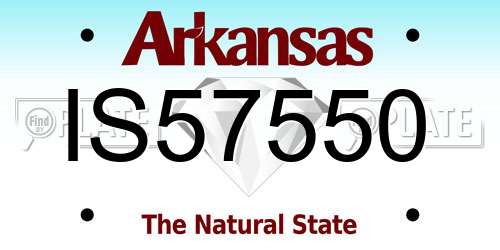 IS57550 Arkansas License Plate