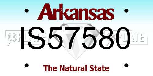 IS57580 Arkansas License Plate