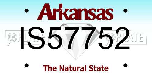 IS57752 Arkansas License Plate
