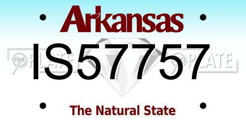 IS57757 Arkansas License Plate