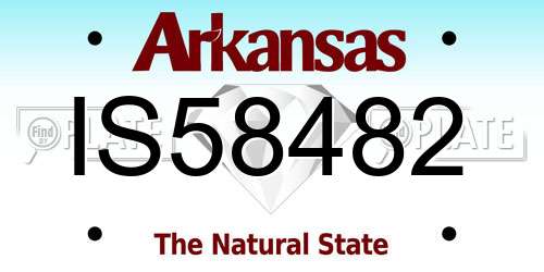 IS58482 Arkansas License Plate